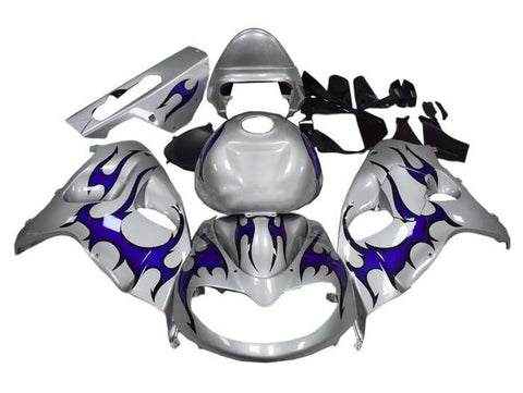 Suzuki TL1000R Fairings (1998-2003) Silver, Blue Tribal at KingsMotorcycleFairings.com