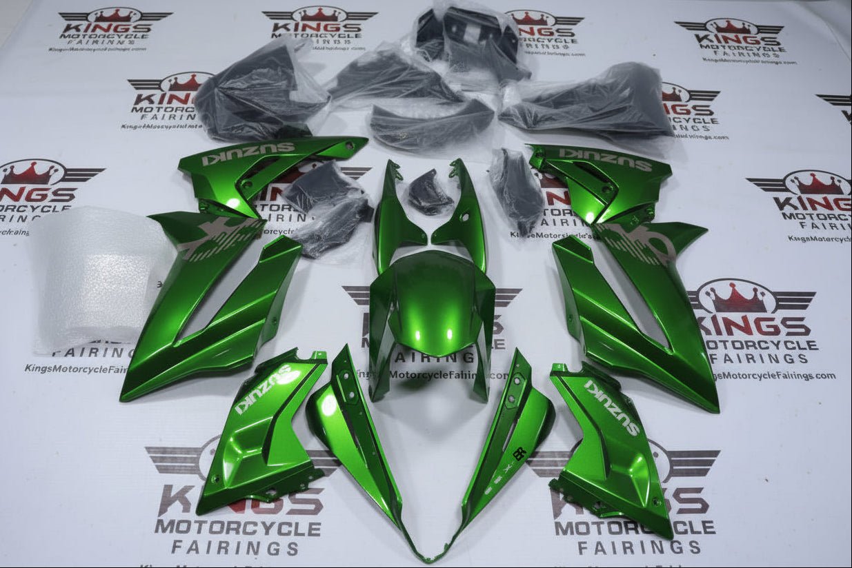 Suzuki GSX-8R Fairings (2024-2025) Green, Silver from KingsMotorcycleFairings.com