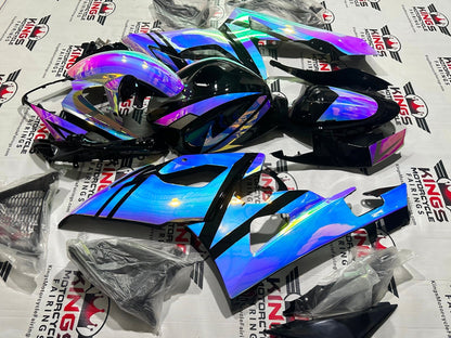 Suzuki GSX-R1000 Fairings (2005-2006) Blue, Pink, Chrome Chameleon at KingsMotorcycleFairings.com