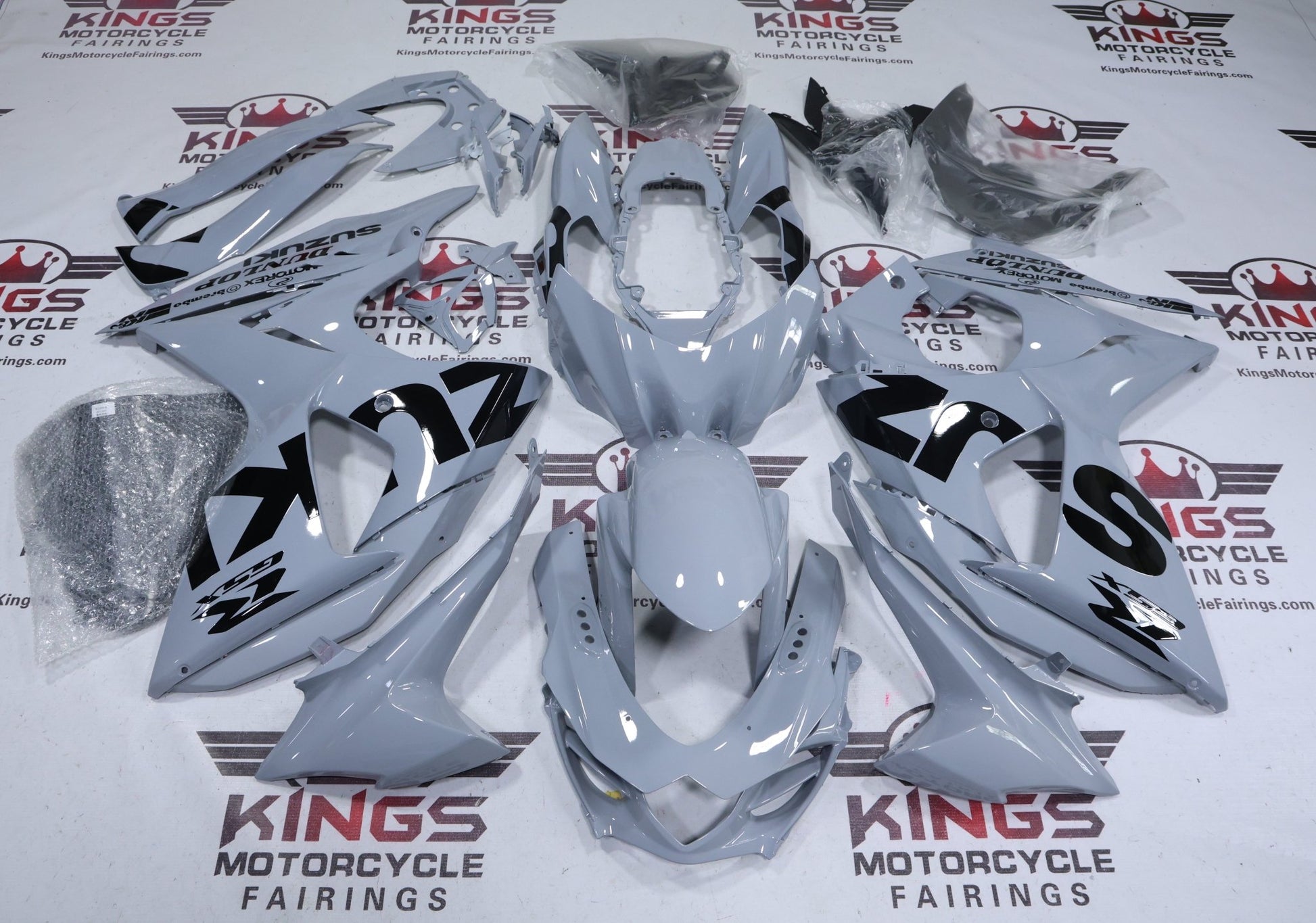 Suzuki GSX-R1000 Fairings (2009-2016) Gray, Black at KingsMotorcycleFairings.com