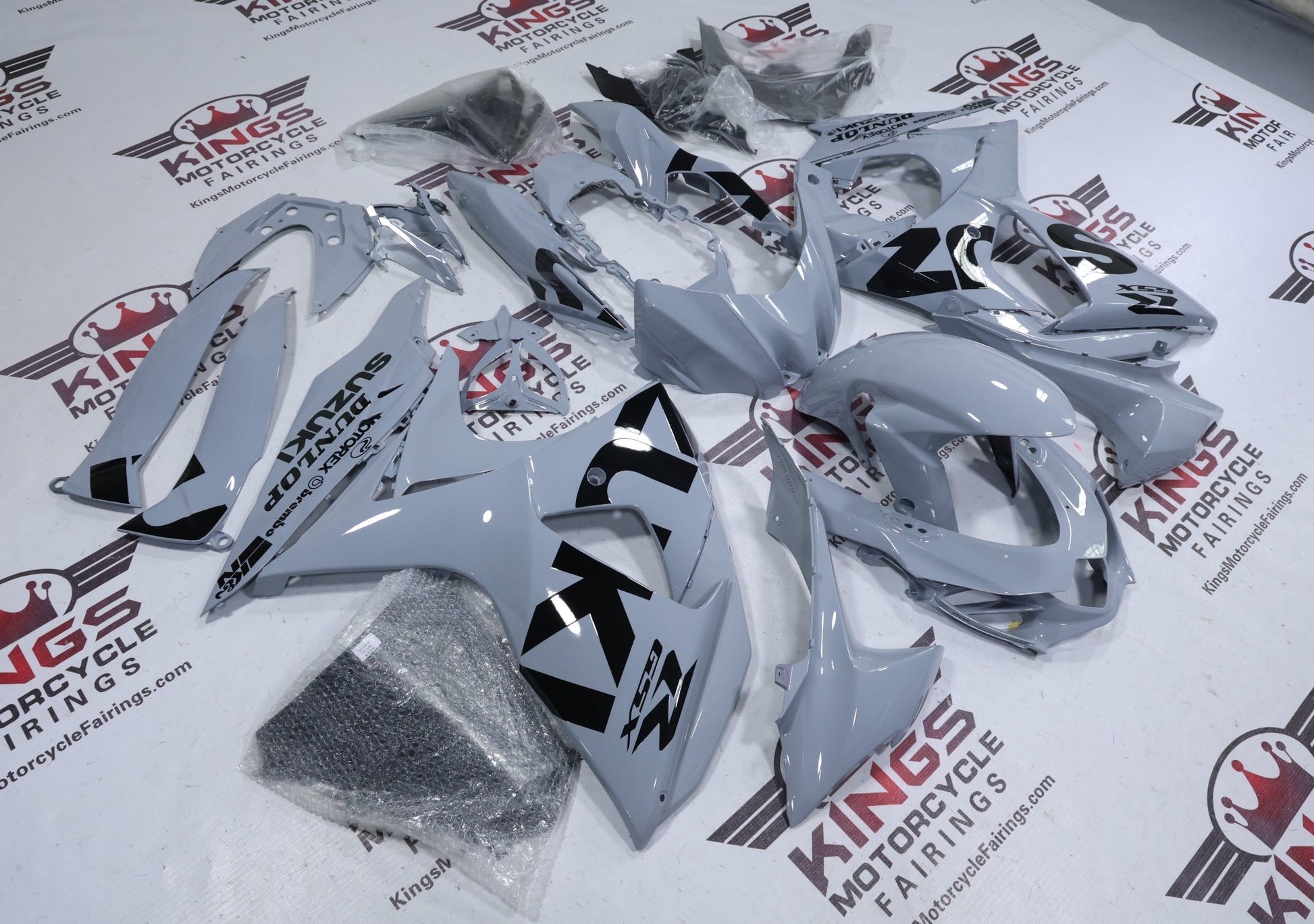 Suzuki GSX-R1000 Fairings (2009-2016) Gray, Black from KingsMotorcycleFairings.com