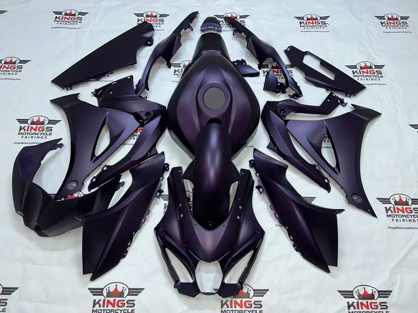 Suzuki GSX-R1000 Fairings (2017-2025) Flat Dark Purple at KingsMotorcycleFairings.com