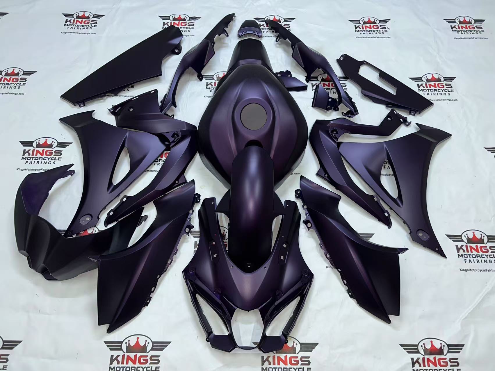 Suzuki GSX-R1000 Fairings (2017-2025) Flat Dark Purple at KingsMotorcycleFairings.com