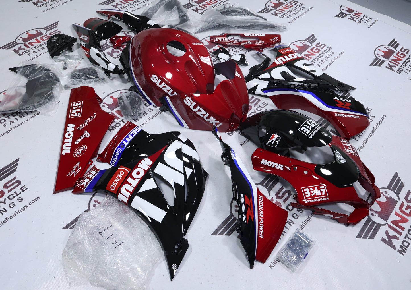 Suzuki GSX-R1000 Fairings (2017-2025) Red, Black, White, Blue at KingsMotorcycleFairings.com