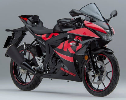 Suzuki GSX-R125 Fairings (2017-2025) Black, Red at KingsMotorcycleFairings.com