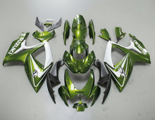 Suzuki GSX-R600 Fairing Kit (2006-2007) Green, White at KingsMotorcycleFairings.com
