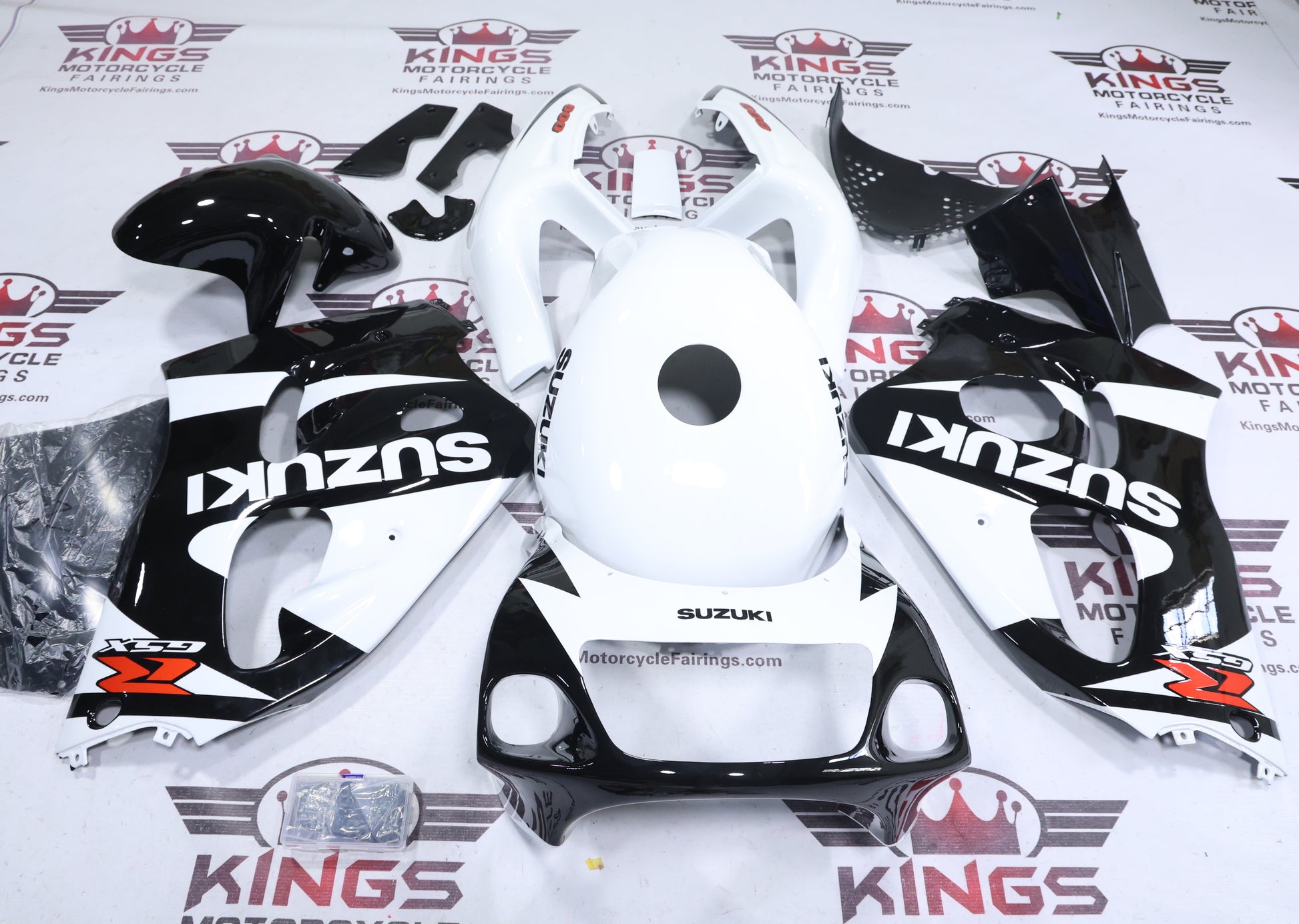 Suzuki GSX-R600 Fairings (1996-1999) Gloss White, Black, Red from KingsMotorcycleFairings.com