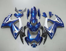 Suzuki GSX-R600 Fairings (2006-2007) Blue Metallic, White from KingsMotorcycleFairings.com