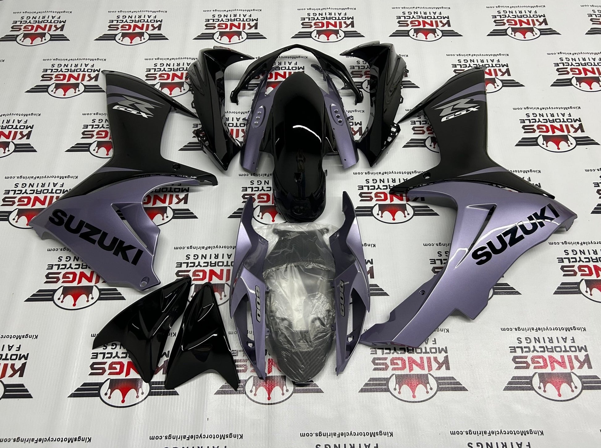 Suzuki GSX-R600 Fairings (2011-2024) Black, Gray at KingsMotorcycleFairings.com