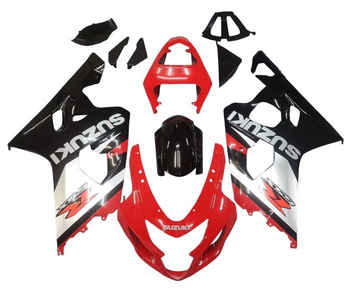 Suzuki GSX-R750 Fairings (2004-2005) Red, Silver, Black at KingsMotorcycleFairings.com