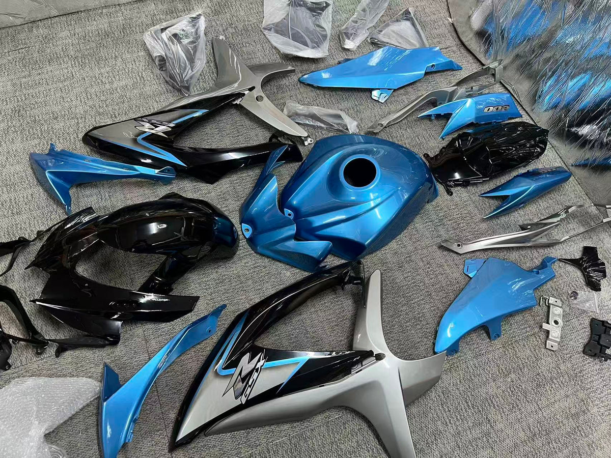 Suzuki GSX-R750 Fairings (2008-2010) Black, Blue, Silver at KingsMotorcycleFairings.com