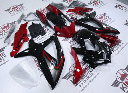 Suzuki GSX-R750 Fairings (2008-2010) Black, Dark Red, Gray from KingsMotorcycleFairings.com
