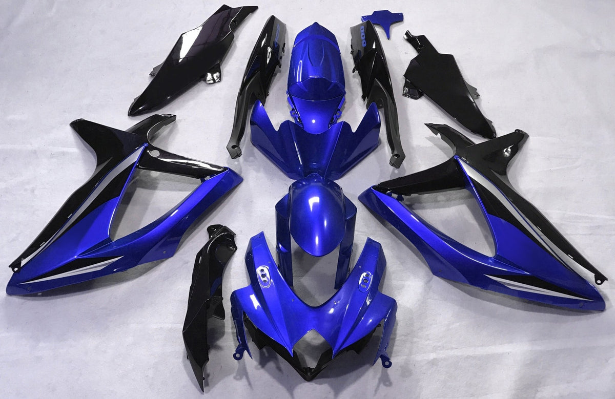 Suzuki GSX-R750 Fairings (2008-2010) Blue, Black, Silver from KingsMotorcycleFairings.com