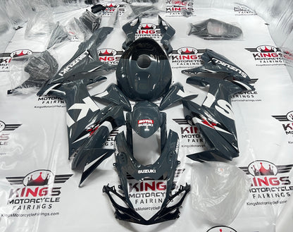 Suzuki GSX-R750 Fairings (2011-2024) Dark Gray, White, Black from KingsMotorcycleFairings.com