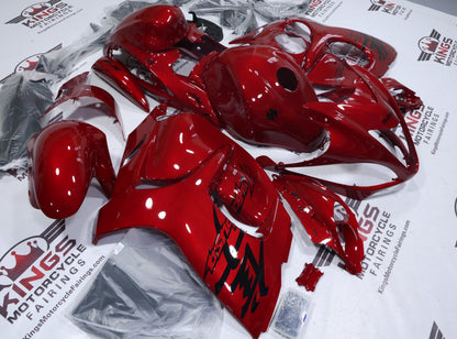 Suzuki GSX1300R Hayabusa Fairing Kit (2008-2020) Candy Red, Black at KingsMotorcycleFairings.com