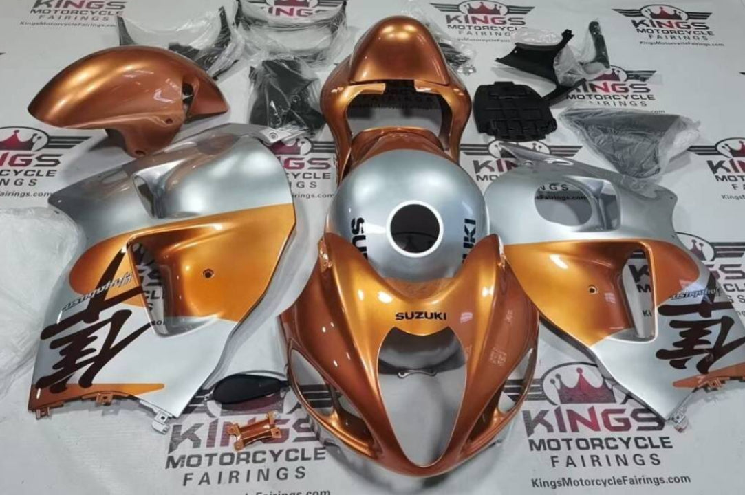 Suzuki GSX1300R Hayabusa Fairings (1999-2007) Silver, Copper, Black from KingsMotorcycleFairings.com