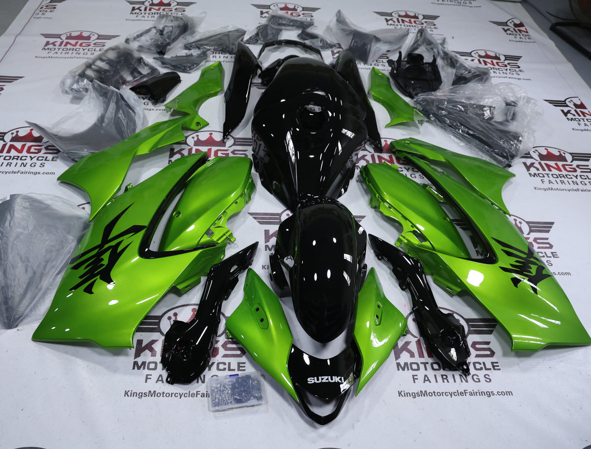 Suzuki GSX1300R Hayabusa Fairings (2021-2025) Green, Black at KingsMotorcycleFairings.com