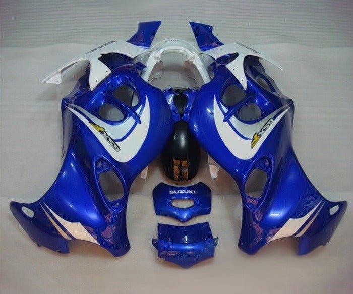 Suzuki GSX600F Katana Fairings (1998-2006) Blue, White from KingsMotorcycleFairings.com