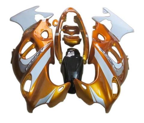 Suzuki GSX750F Katana Fairings (1998-2006) Orange, White from KingsMotorcycleFairings.com
