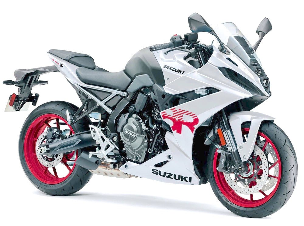 Suzuki GSX8R Fairings (2024-2025) White, Black, Red at KingsMotorcycleFairings.com