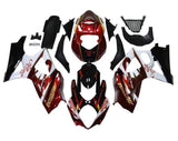 Suzuki GSXR1000 Fairing Kit (2007-2008) Dark Red, Black, White Corona at KingsMotorcycleFairings.com