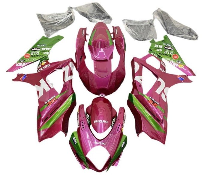 Suzuki GSXR1000 Fairing Kit (2007-2008) Pink, Green, White at KingsMotorcycleFairings.com