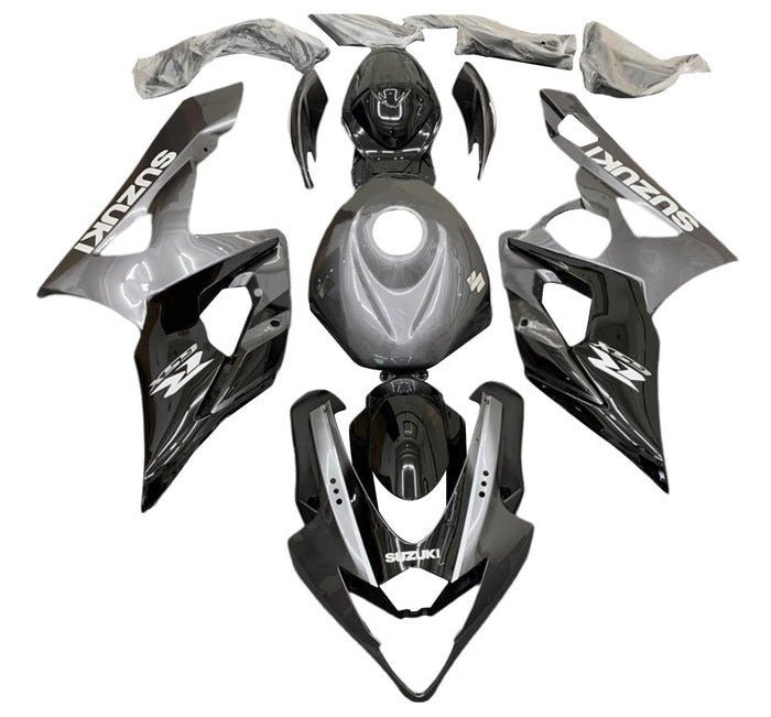 Suzuki GSXR1000 Fairings (2005-2006) Gray, Black at KingsMotorcycleFairings.com