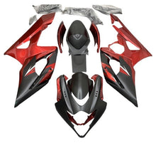 Suzuki GSXR1000 Fairings (2005-2006) Matte Black, Gloss Candy Red at KingsMotorcycleFairings.com