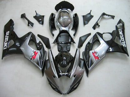 Suzuki GSXR1000 Fairings (2005-2006) Silver, Black, White, Red at KingsMotorcycleFairings.com