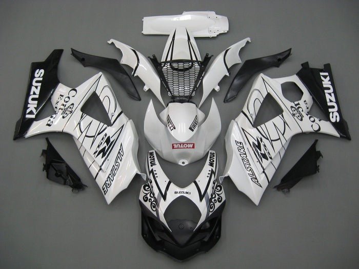 Suzuki GSXR1000 Fairings (2005-2006) White, Black, Motul at KingsMotorcycleFairings.com