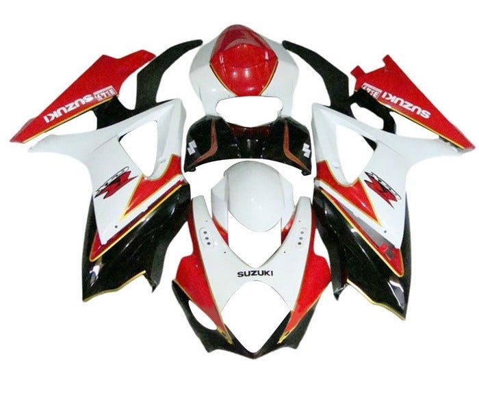 Suzuki GSXR1000 Fairings (2005-2006) White, Red, Black, Gold at KingsMotorcycleFairings.com