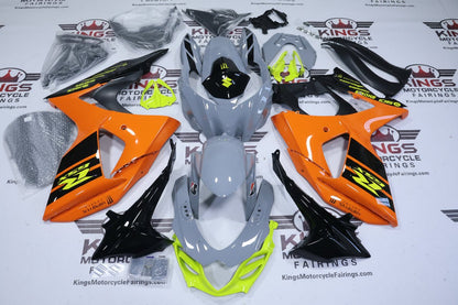 Suzuki GSXR1000 Fairings (2009-2016) Gray, Orange, Black, Neon Yellow at KingsMotorcycleFairings.com
