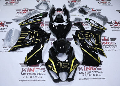 Suzuki GSXR1000 Fairings (2017-2025) Black, Gold 16 at KingsMotorcycleFairings.com