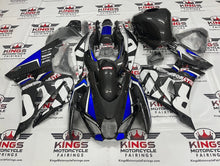Suzuki GSXR1000 Fairings (2017-2025) Faux Carbon Fiber, Blue, White at KingsMotorcycleFairings.com