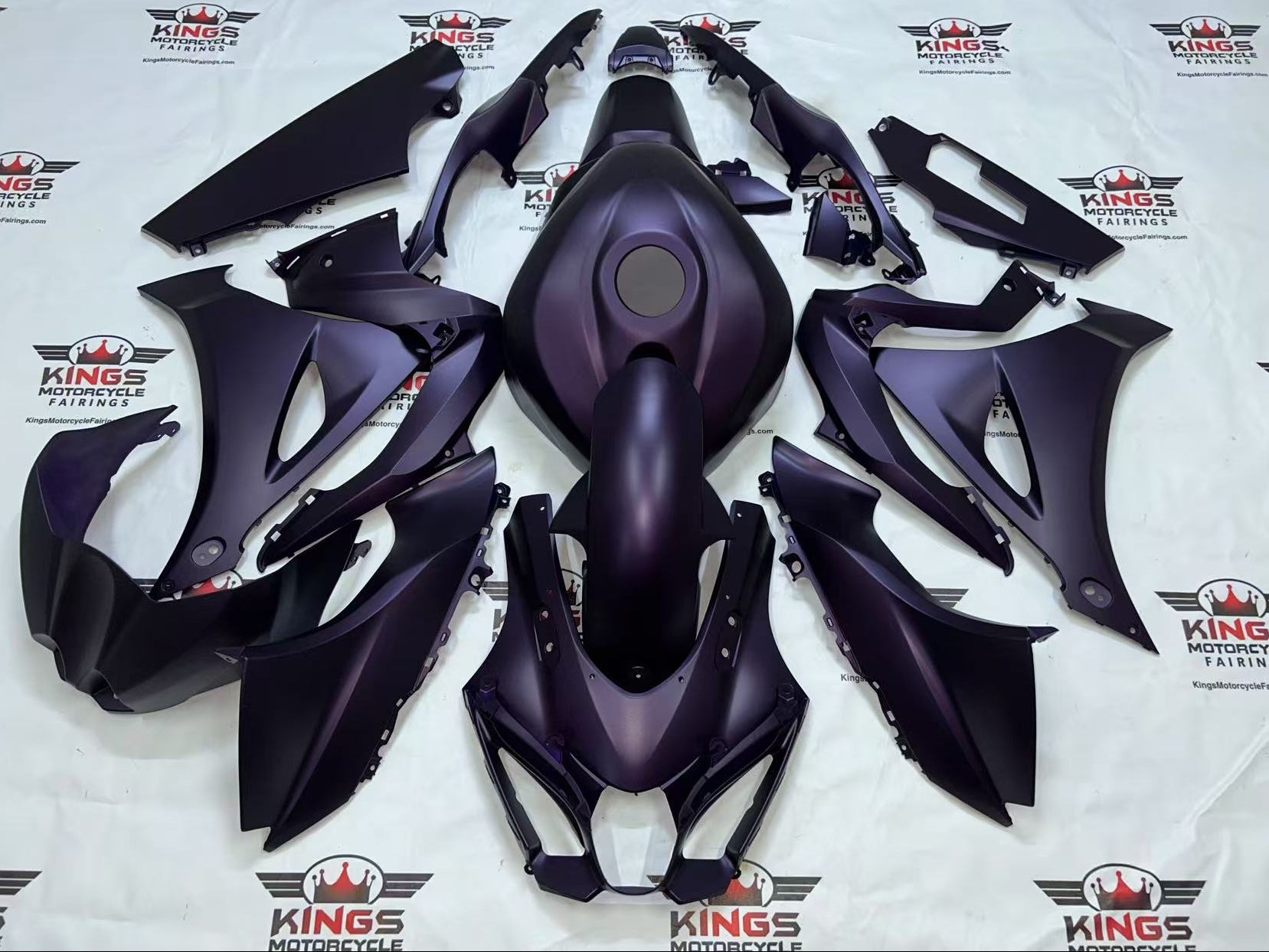 Suzuki GSXR1000 Fairings (2017-2025) Flat Dark Purple at KingsMotorcycleFairings.com