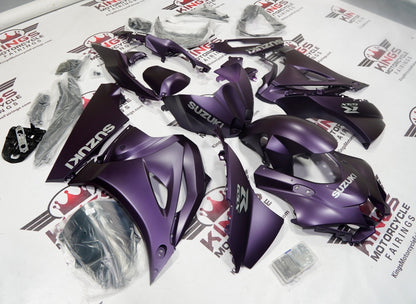 Suzuki GSXR1000 Fairings (2017-2025) Matte Purple, Silver at KingsMotorcycleFairings.com
