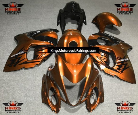 Suzuki GSXR1300 Hayabusa (2008-2019) Candy Orange, Black Fairings at KingsMotorcycleFairings.com
