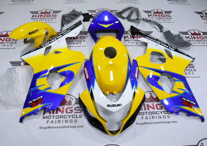 Suzuki GSXR600 Fairing Kit (2004-2005) Yellow, Blue, White Motul at KingsMotorcycleFairings.com