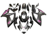 Suzuki GSXR600 Fairing Kit (2006-2007) Matte Black, Pink at KingsMotorcycleFairings.com