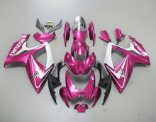 Suzuki GSXR600 Fairing Kit (2006-2007) Pink, White at KingsMotorcycleFairings.com