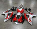 Suzuki GSXR600 Fairing Kit (2006-2007) Silver, Red, Black at KingsMotorcycleFairings.com