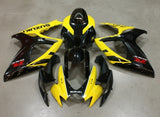 Suzuki GSXR600 Fairing Kit (2006-2007) Yellow, Black at KingsMotorcycleFairings.com