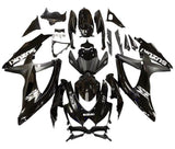 Suzuki GSXR600 Fairing Kit (2008-2010) Black, Matte Black at KingsMotorcycleFairings.com