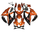 Suzuki GSXR600 Fairing Kit (2008-2010) Gloss Orange, Black at KingsMotorcycleFairings.com