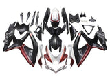 Suzuki GSXR600 Fairing Kit (2008-2010) Matte Black, Dark Red, White at KingsMotorcycleFairings.com