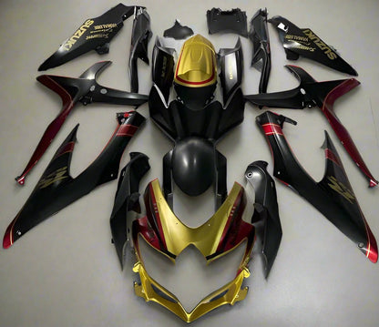 Suzuki GSXR600 Fairing Kit (2008-2010) Matte Black, Gold, Dark Red at KingsMotorcycleFairings.com