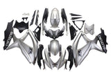 Suzuki GSXR600 Fairing Kit (2008-2010) Matte Silver, Black at KingsMotorcycleFairings.com