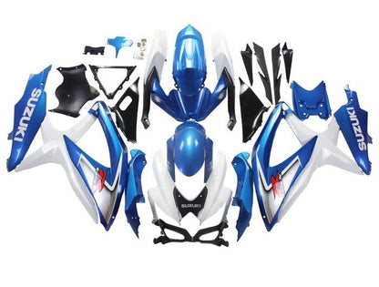 Suzuki GSXR600 Fairing Kit (2008-2010) White, Blue, Red Original at KingsMotorcycleFairings.com