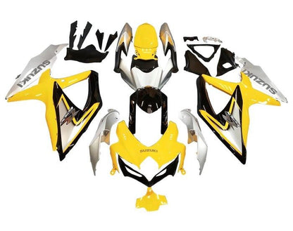Suzuki GSXR600 Fairing Kit (2008-2010) Yellow Gloss, Silver, Black at KingsMotorcycleFairings.com