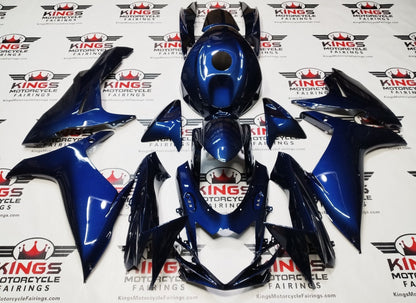 Suzuki GSXR600 Fairing Set (2025-2026) Blue Faux Carbon Fiber from KingsMotorcycleFairings.com